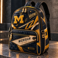 MICH Varsity Crest - Navy and Maize Panelled Backpack