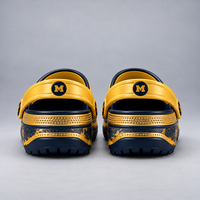MICH Maize and Navy - Collegiate Statement Clogs
