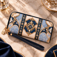 Monogram B - Baroque Filigree in Navy, Cream and Gold