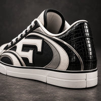 Serpentine S - Monochrome Monogram Low-Top Statement Sneakers
