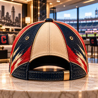 CLE - Winged Letterform in Navy, Cream and Crimson