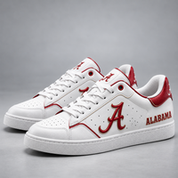 ALA Crimson Script - Clean White Low Top Sneakers
