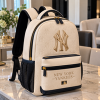 NYY Ivory Monogram - Interlocking Emblem Backpack