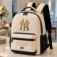 NYY Ivory Monogram - Interlocking Emblem Backpack