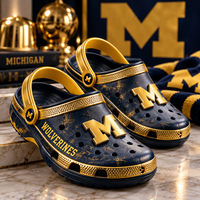 MICH Maize and Navy - Collegiate Statement Clogs