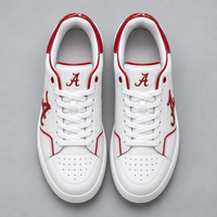 ALA Crimson Script - Clean White Low Top Sneakers
