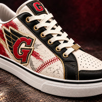 CLE in Cream and Black - Winged G Low-Top Sneakers