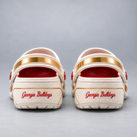 UGA Heritage - Ivory and Gold Crest Clogs