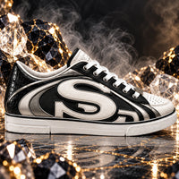 Serpentine S - Monochrome Monogram Low-Top Statement Sneakers