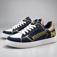 MICH Maize Line - Navy and Gold Low Top Sneakers