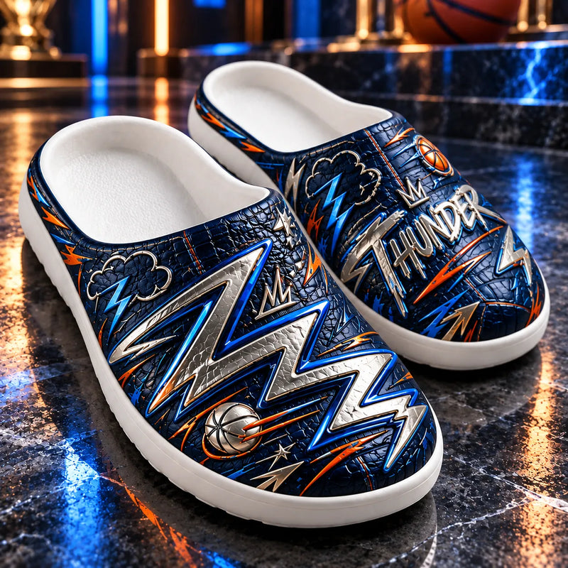 OKC - Storm Geometry in Silver, Navy and Orange