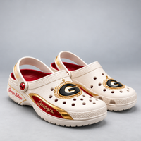UGA Heritage - Ivory and Gold Crest Clogs